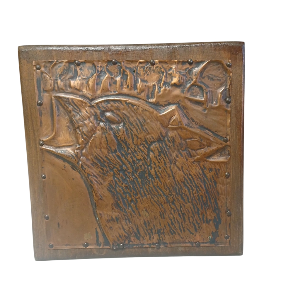 Copper-Toned Wolf Art | Wall Decor